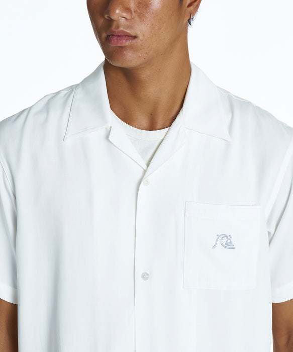 QUIKSILVER メンズ DNA BUBBLE OPEN SHIRT 半袖オープンカラーシャツ