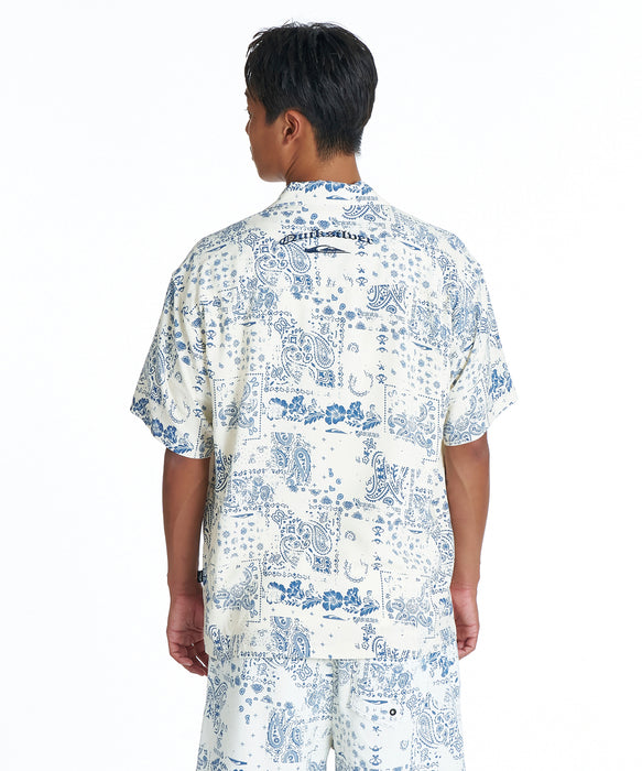 QUIKSILVER メンズ MERCURY PAISLEY OPEN SHIRT 半袖シャツ 【2026年夏モデル】 IVY / XL