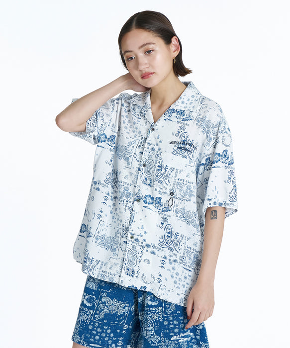 QUIKSILVER メンズ MERCURY PAISLEY OPEN SHIRT 半袖シャツ 【2026年夏モデル】 IVY / XL
