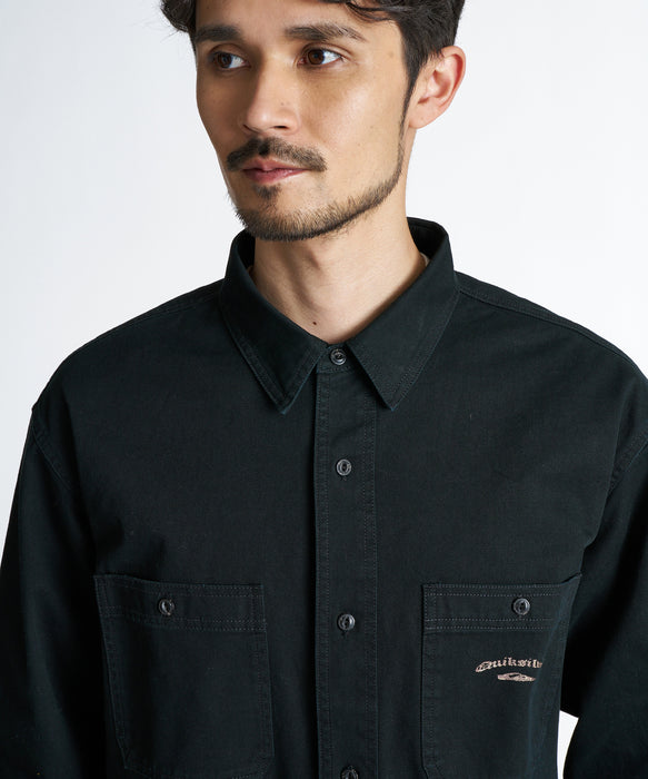 QUIKSILVER メンズ MERCURY CHINO WASH SHIRTS 長袖シャツ 【2026年秋冬モデル】 BLK / XL