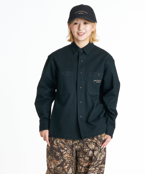 QUIKSILVER メンズ MERCURY CHINO WASH SHIRTS 長袖シャツ 【2026年秋冬モデル】 BLK / XL