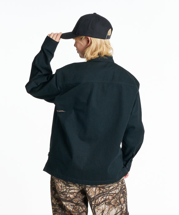 QUIKSILVER メンズ MERCURY CHINO WASH SHIRTS 長袖シャツ 【2026年秋冬モデル】 BLK / XL