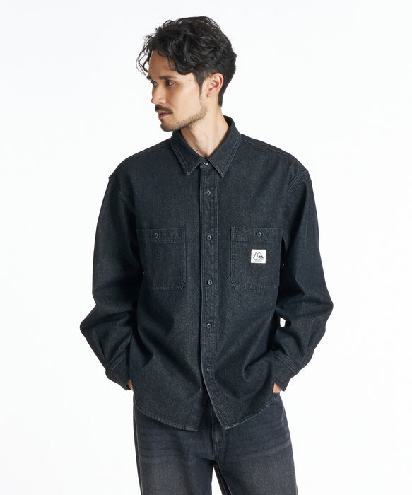 QUIKSILVER メンズ DNA DENIM WASH SHIRTS 長袖シャツ 【2026年秋冬モデル】 BLK / XL