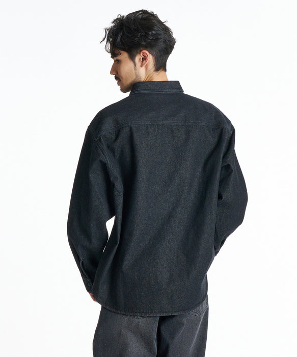 QUIKSILVER メンズ DNA DENIM WASH SHIRTS 長袖シャツ 【2026年秋冬モデル】 BLK / XL