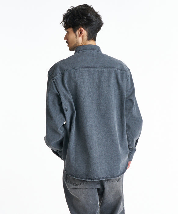 QUIKSILVER メンズ DNA DENIM WASH SHIRTS 長袖シャツ 【2026年秋冬モデル】 GRY / XL