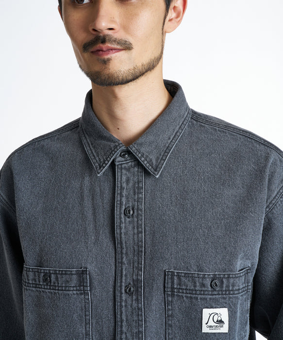 QUIKSILVER メンズ DNA DENIM WASH SHIRTS 長袖シャツ 【2026年秋冬モデル】 GRY / XL