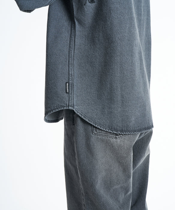QUIKSILVER メンズ DNA DENIM WASH SHIRTS 長袖シャツ 【2026年秋冬モデル】 GRY / XL