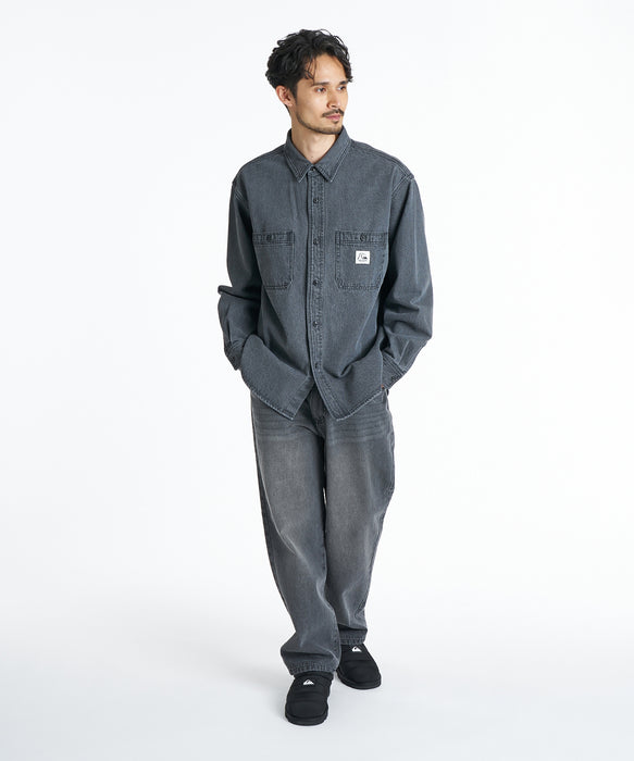 QUIKSILVER メンズ DNA DENIM WASH SHIRTS 長袖シャツ 【2026年秋冬モデル】 GRY / XL