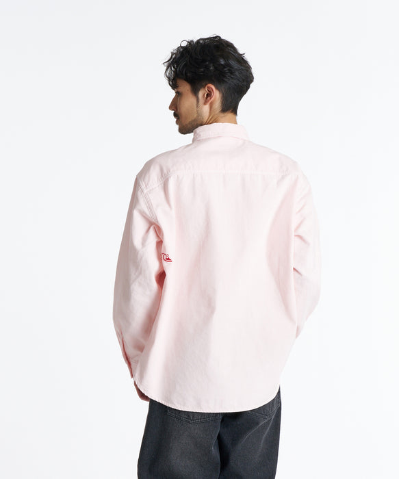 QUIKSILVER メンズ DNA OX WASH BD SHIRTS 長袖シャツ 【2026年秋冬モデル】 PNK / XL