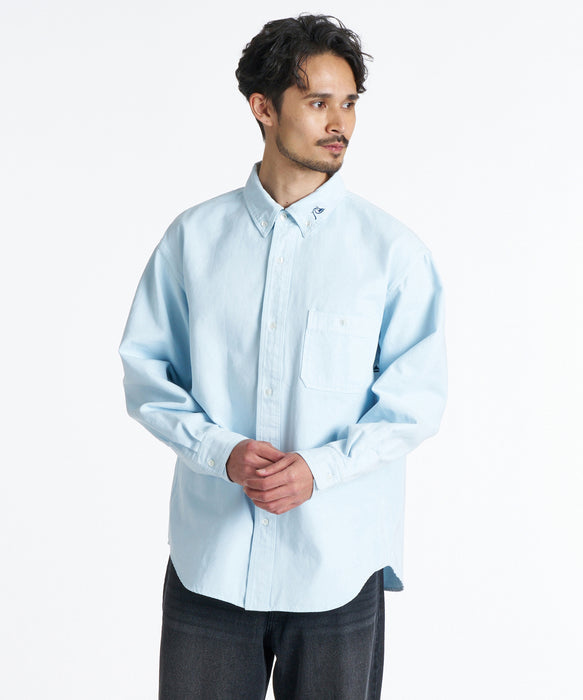 QUIKSILVER メンズ DNA OX WASH BD SHIRTS 長袖シャツ 【2026年秋冬モデル】 SAX / XL