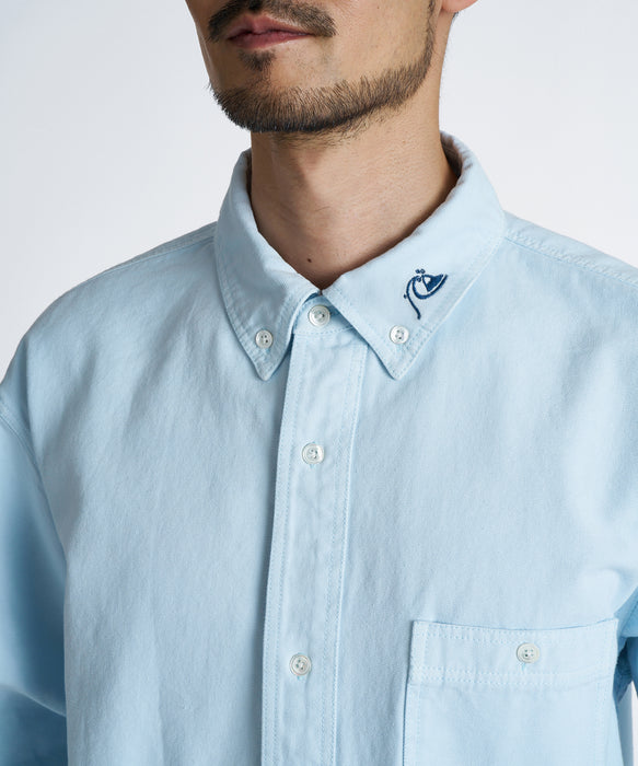QUIKSILVER メンズ DNA OX WASH BD SHIRTS 長袖シャツ 【2026年秋冬モデル】 SAX / XL