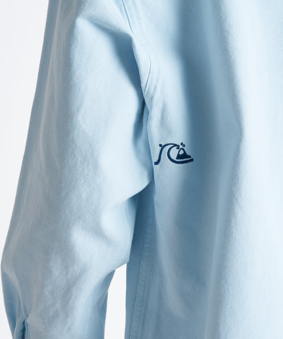 QUIKSILVER メンズ DNA OX WASH BD SHIRTS 長袖シャツ 【2026年秋冬モデル】 SAX / XL