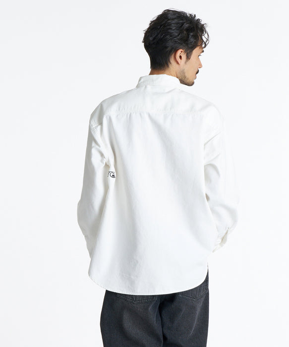 QUIKSILVER メンズ DNA OX WASH BD SHIRTS 長袖シャツ 【2026年秋冬モデル】 WHT / XL