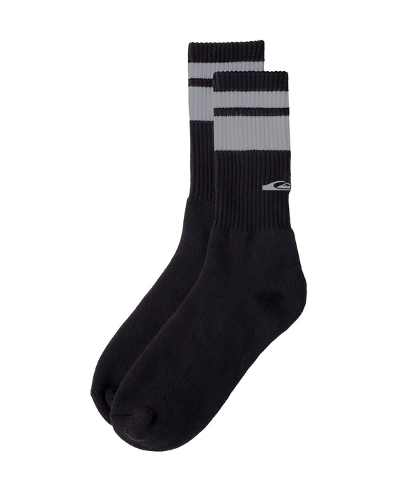 QUIKSILVER メンズ QS LOGO SOCKS ソックス 【2026年秋冬モデル】 BLK / F