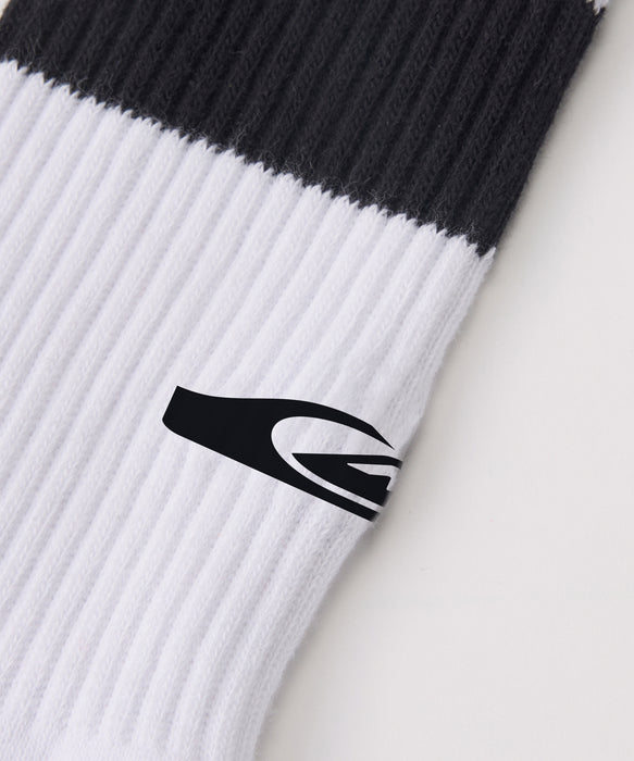 QUIKSILVER メンズ QS LOGO SOCKS ソックス 【2026年秋冬モデル】 WHT / F