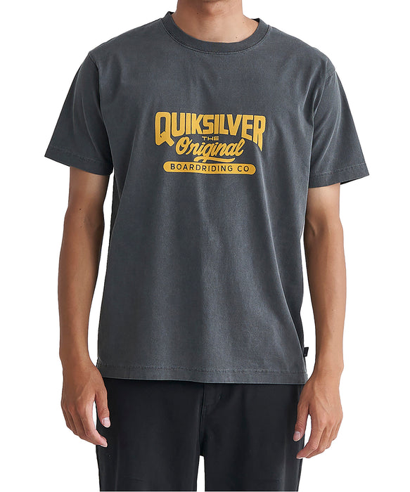 【OUTLET】QUIKSILVER メンズ ORIGINAL SCRIPT ST 半袖コットンTシャツ レギュラーフィット ロゴT