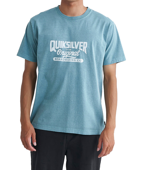 【OUTLET】QUIKSILVER メンズ ORIGINAL SCRIPT ST 半袖コットンTシャツ レギュラーフィット ロゴT