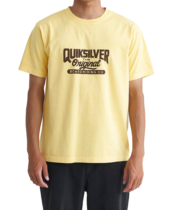 【OUTLET】QUIKSILVER メンズ ORIGINAL SCRIPT ST 半袖コットンTシャツ レギュラーフィット ロゴT
