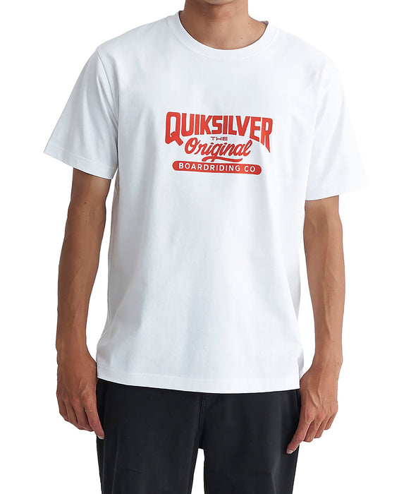 【OUTLET】QUIKSILVER メンズ ORIGINAL SCRIPT ST 半袖コットンTシャツ レギュラーフィット ロゴT