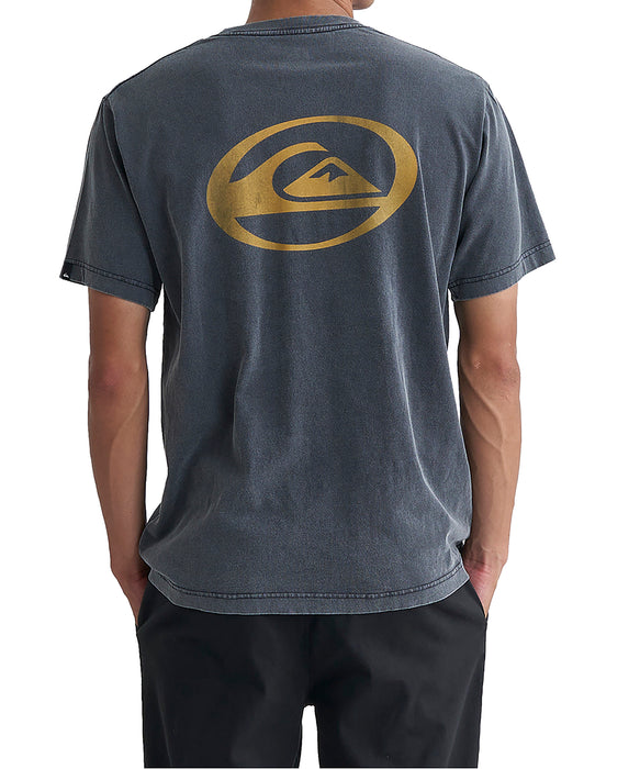 QUIKSILVER メンズ SATURN LOGO ST 半袖Tシャツ レギュラーフィット ロゴT