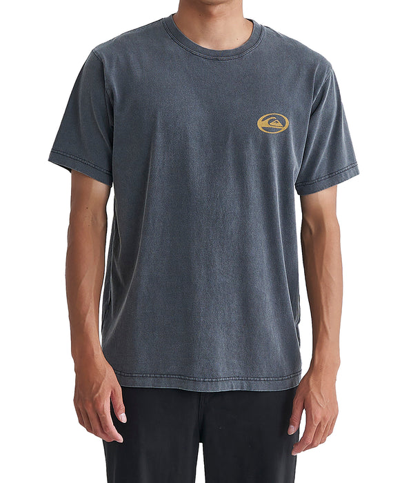 QUIKSILVER メンズ SATURN LOGO ST 半袖Tシャツ レギュラーフィット ロゴT