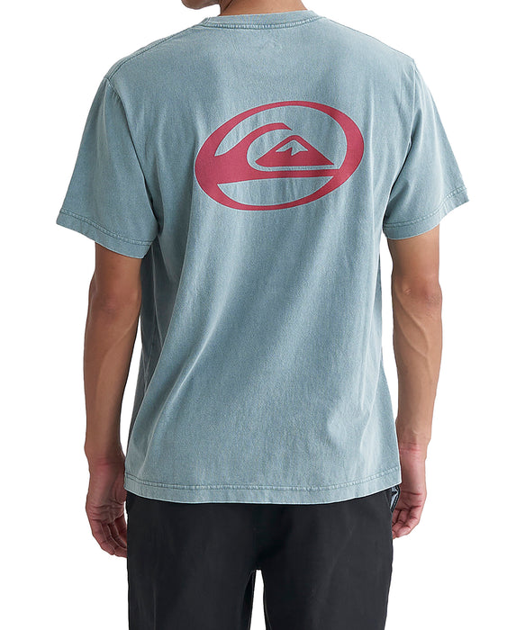 QUIKSILVER メンズ SATURN LOGO ST 半袖Tシャツ レギュラーフィット ロゴT