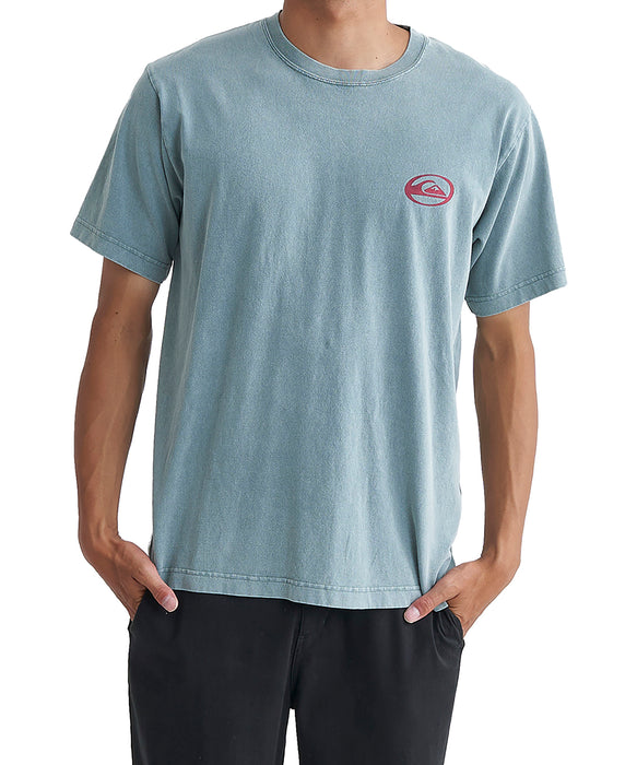 QUIKSILVER メンズ SATURN LOGO ST 半袖Tシャツ レギュラーフィット ロゴT
