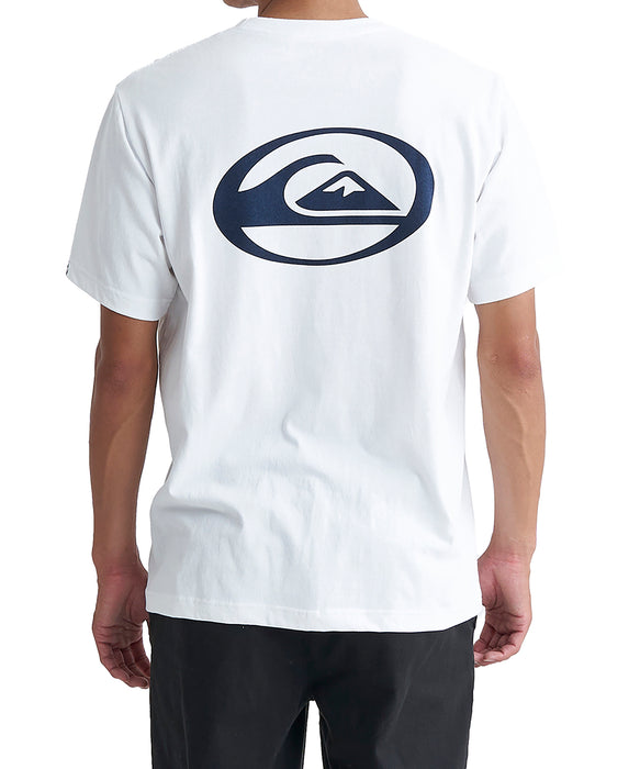 QUIKSILVER メンズ SATURN LOGO ST 半袖Tシャツ レギュラーフィット ロゴT