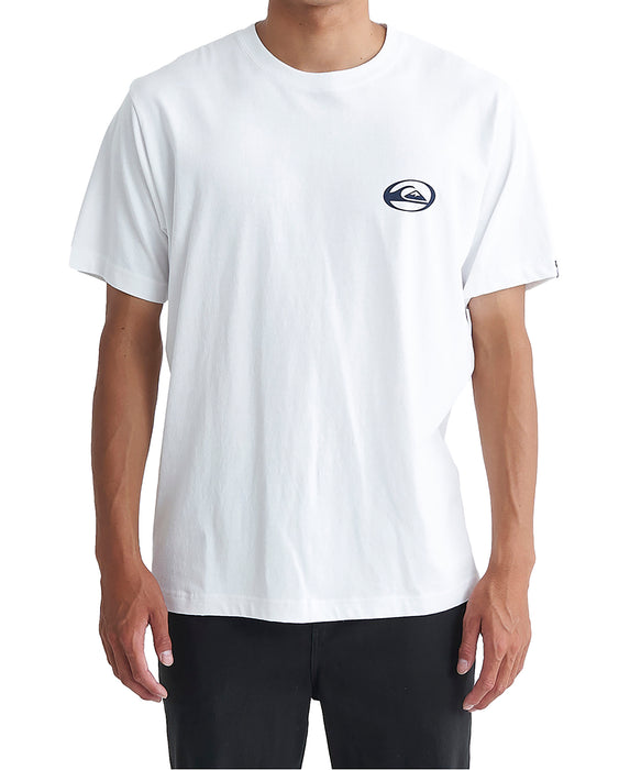 QUIKSILVER メンズ SATURN LOGO ST 半袖Tシャツ レギュラーフィット ロゴT