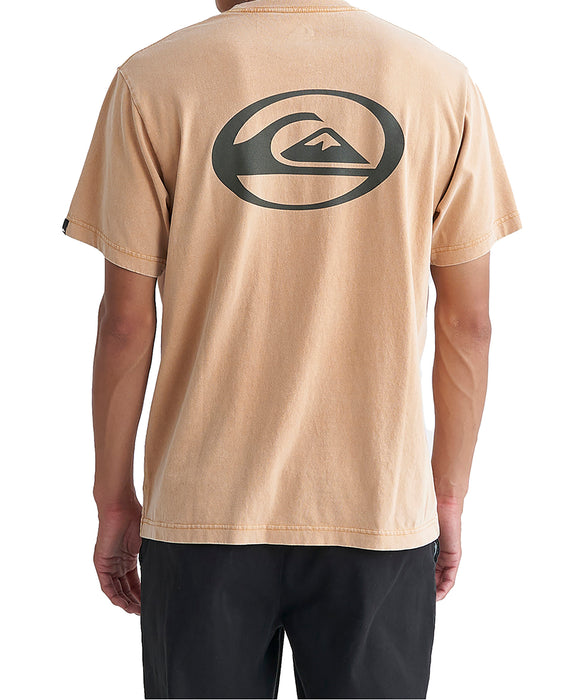 QUIKSILVER メンズ SATURN LOGO ST 半袖Tシャツ レギュラーフィット ロゴT