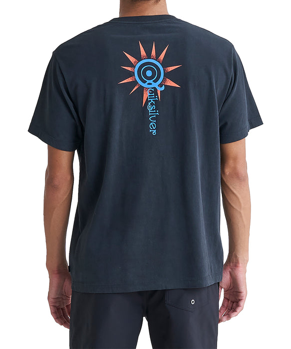 【OUTLET】QUIKSILVER メンズ GREY DAYS ST 半袖コットンTシャツ レギュラーフィット グラフィックデザイン