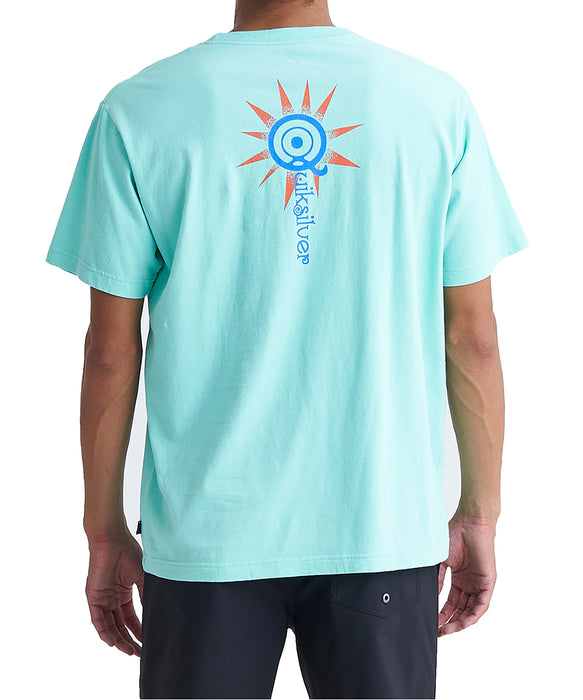 【OUTLET】QUIKSILVER メンズ GREY DAYS ST 半袖コットンTシャツ レギュラーフィット グラフィックデザイン