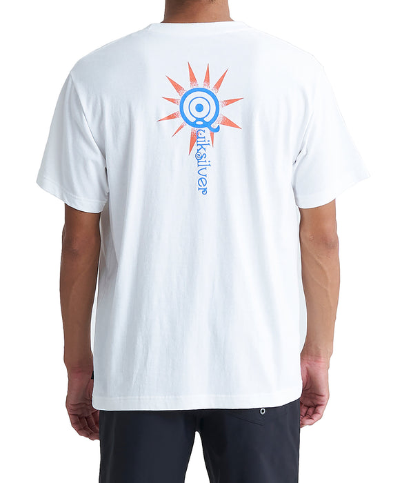 【OUTLET】QUIKSILVER メンズ GREY DAYS ST 半袖コットンTシャツ レギュラーフィット グラフィックデザイン