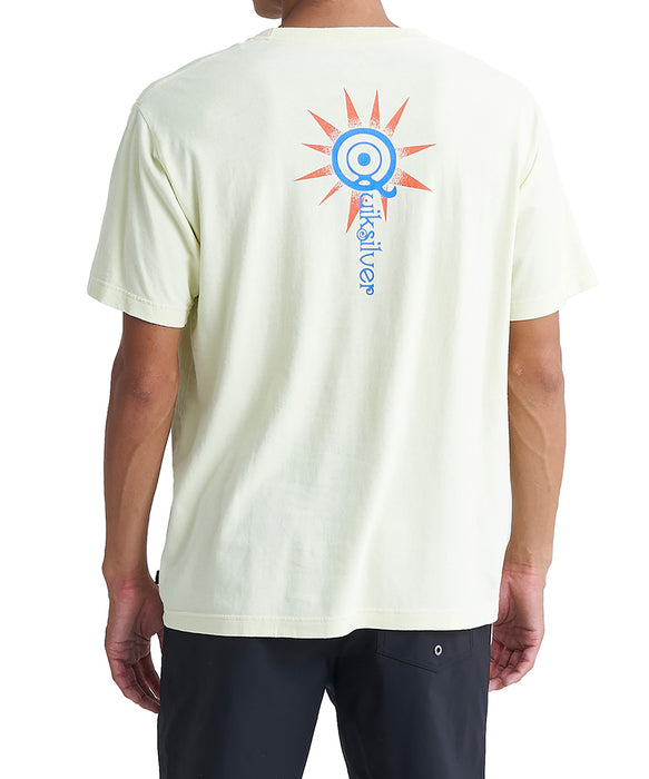 【OUTLET】QUIKSILVER メンズ GREY DAYS ST 半袖コットンTシャツ レギュラーフィット グラフィックデザイン