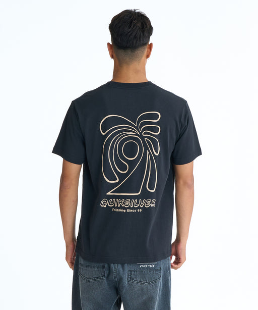 QUIKSILVER メンズ CURVE PALM ST Tシャツ 【2026年春夏モデル】 BLK / XL
