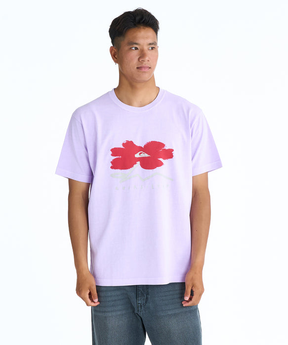 QUIKSILVER メンズ PG STRUCTURED FLOWER Tシャツ 【2026年春夏モデル】 PUR / XL