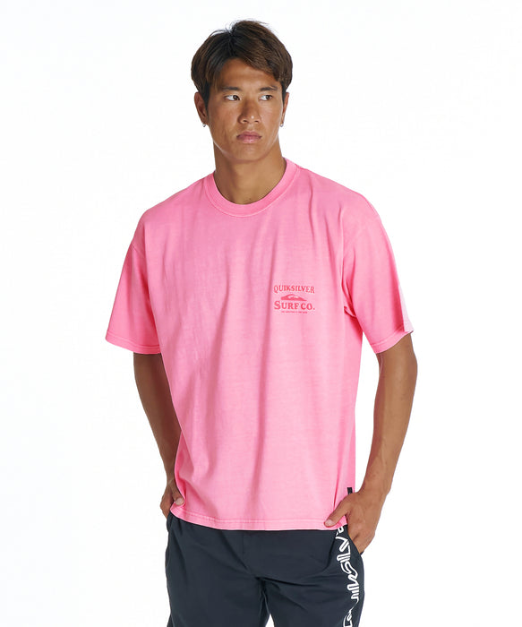 QUIKSILVER メンズ SURF CO ST 半袖Tシャツ バックプリント ルーズフィット【2026年夏モデル】