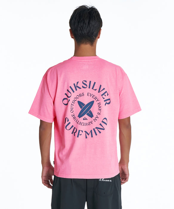 QUIKSILVER メンズ SURF MIND ST 半袖Tシャツ バックプリント ルーズフィット【2026年夏モデル】