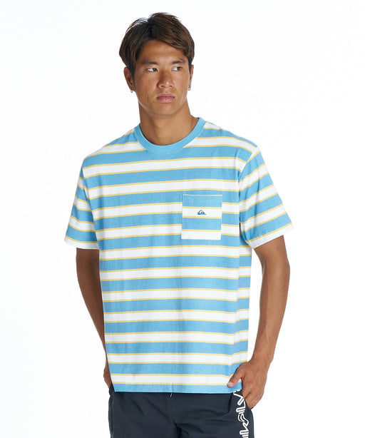 QUIKSILVER メンズ QS BORDER ST Tシャツ 【2026年夏モデル】 BLU / XL