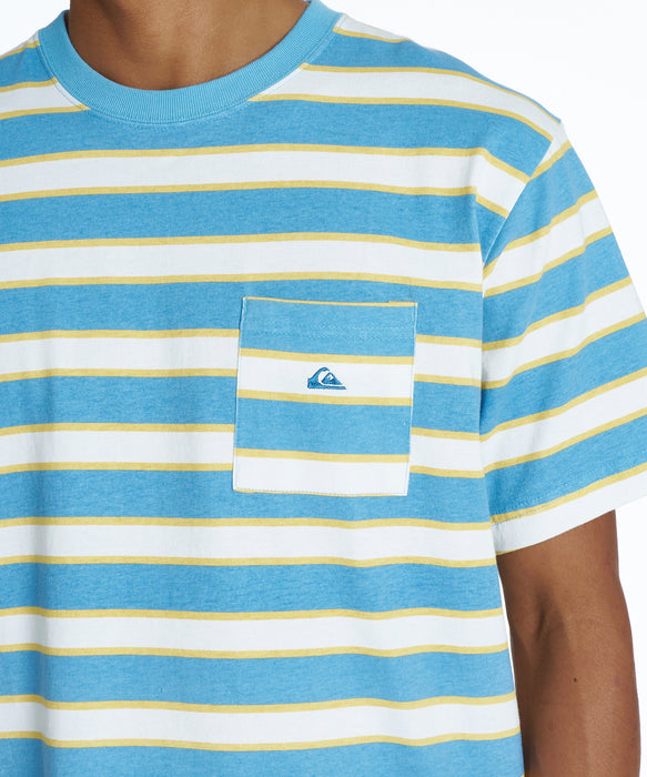 QUIKSILVER メンズ QS BORDER ST Tシャツ 【2026年夏モデル】 BLU / XL