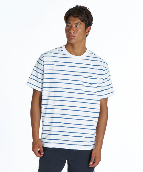 QUIKSILVER メンズ QS BORDER ST Tシャツ 【2026年夏モデル】 WHT / XL