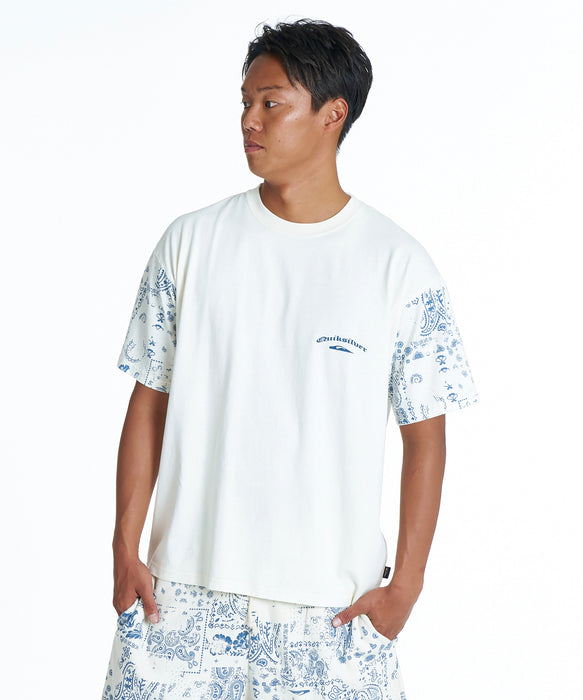 QUIKSILVER メンズ MERCURY PAISLEY SLEEVE ST Tシャツ 【2026年夏モデル】 WHT / XL