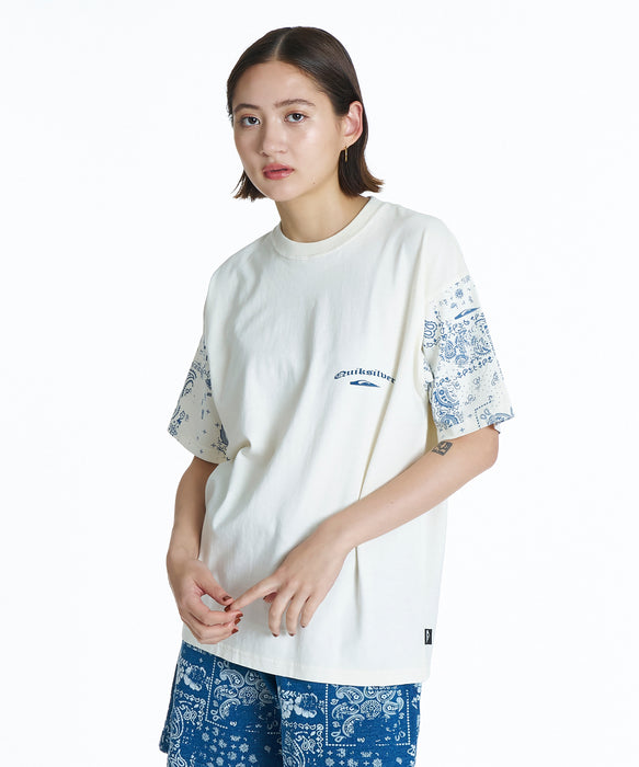 QUIKSILVER メンズ MERCURY PAISLEY SLEEVE ST Tシャツ 【2026年夏モデル】 WHT / XL