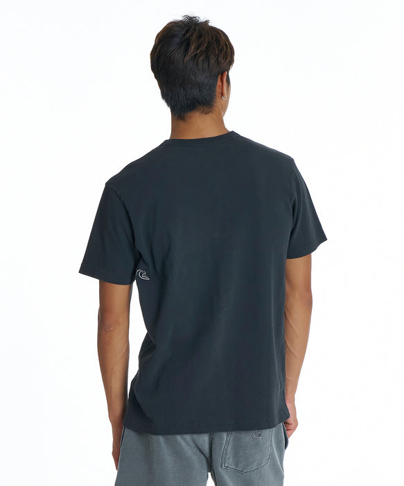 QUIKSILVER メンズ DNA BUBBLE HENLY ST ヘンリーネック 半袖Tシャツ