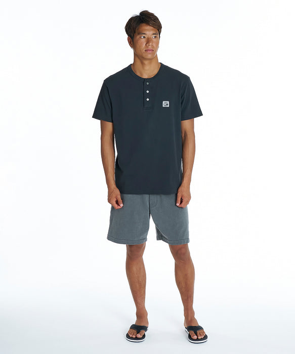 ぺんぎん QUIKSILVER メンズ DNA BUBBLE HENLY ST ヘンリーネック 半袖Tシャツ