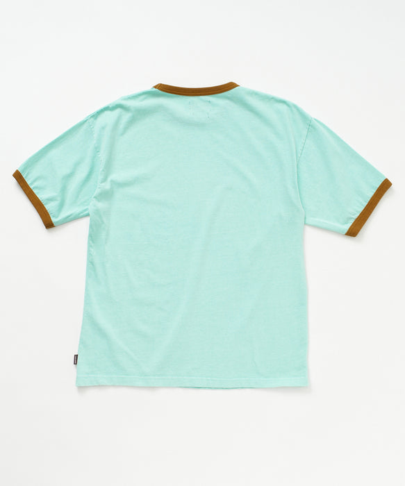 <QUIKSILVER X DOGTOWN> メンズ DTQS PG HORRORSCRIPT RINGER ST 半袖コットンTシャツ ルーズフィット【2026年夏モデル】