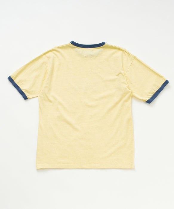 <QUIKSILVER X DOGTOWN> メンズ DTQS PG HORRORSCRIPT RINGER ST 半袖コットンTシャツ ルーズフィット【2026年夏モデル】