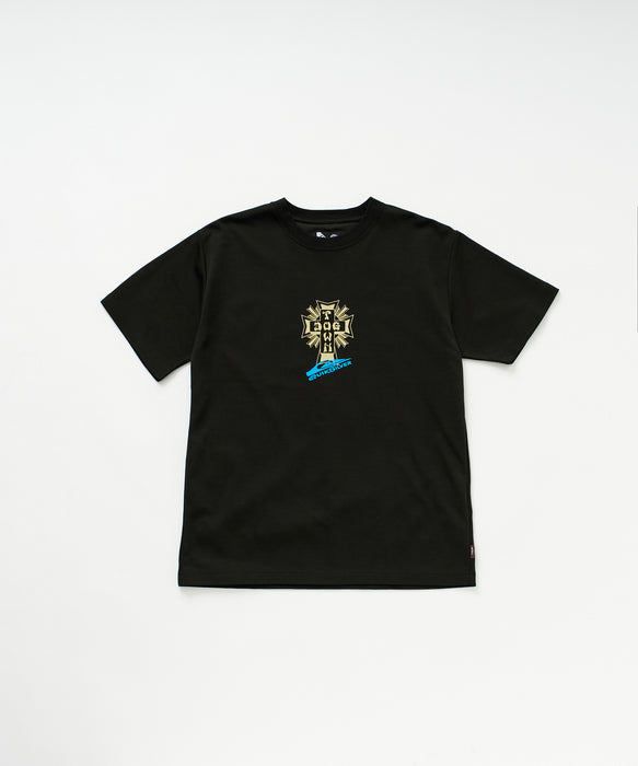 <QUIKSILVER X DOGTOWN>メンズ DTQS ARC CROSS LOGO ST 半袖Tシャツ 接触冷感 速乾 UPF50+【2026年夏モデル】