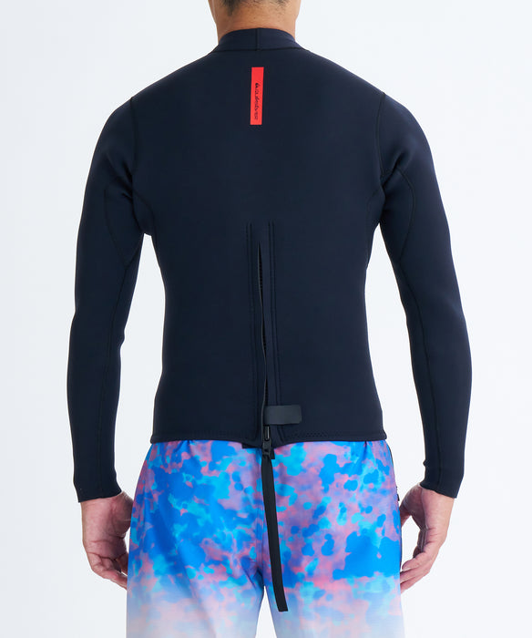 QUIKSILVER メンズ HIGHLINE 2.0 BZ LS TOPPER ウェットスーツ 国産バックジップタッパー 【2026年春夏モデル】