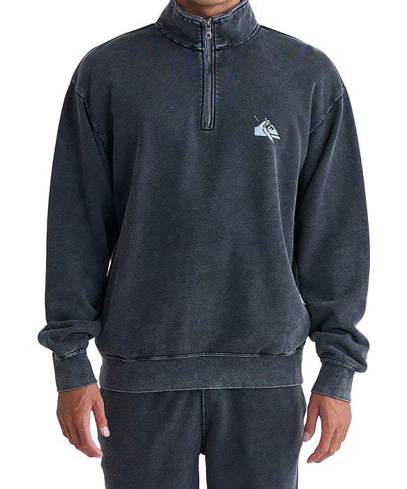 【OUTLET】QUIKSILVER メンズ DNA HALF　ZIP SWEAT 長袖スウェット ルーズフィット